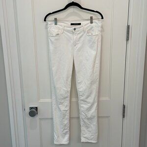 J Brand White Denim Jeans “Cropped Rail” Discontinued Size 29